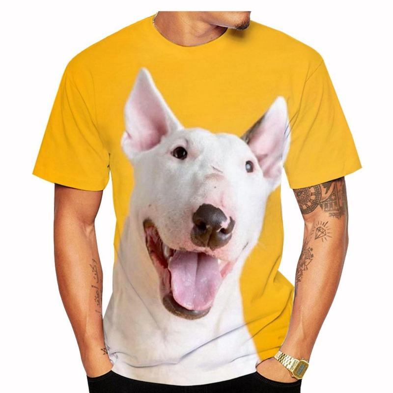 

Fashion Bull Terrier 3d Printing Men s And Women s T-shirt Casual Pet Dog Pattern Street Style Lightweight XXXL