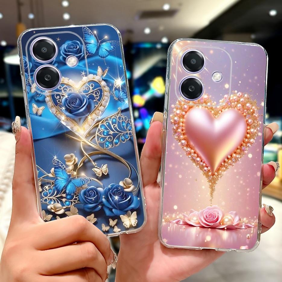 For Oppo A3 A3x 4G Case CPH2641 Luxury Fashion Painted Cover Clear Silicone Phone Case For Oppo A3x OppoA3 OppoA3x 4G Soft Shell