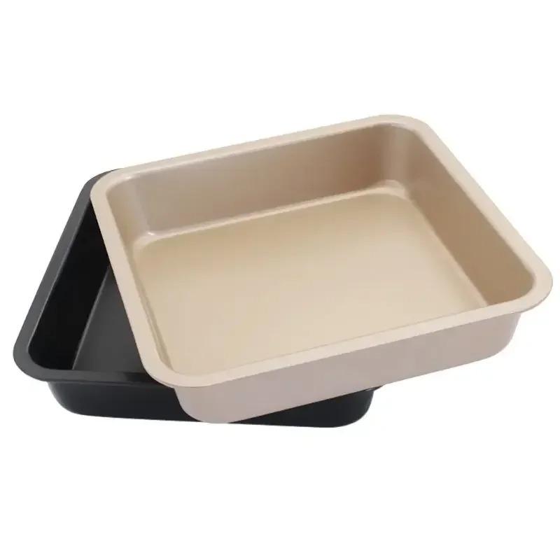 Non Stick Baking Tray, Square and Rectangle Cake Pans for Cheese, Cookie, Bread, Pizza, 9inch Bakeware Tool