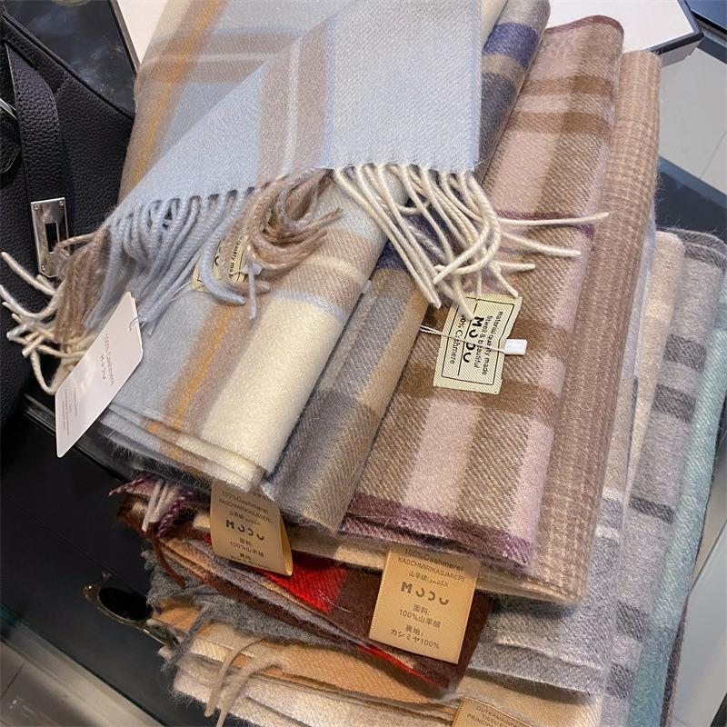 Cashmere Scarf Women's Long Autumn and Winter Plaid Scarf Birthday Gift for Men and Women
