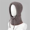 Ji Mother Wool Hat Women'S Velvet Thickened Warm Cycling Scarf Integrated Cold-Proof Cotton Hat