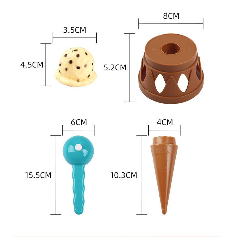 Educational Toys For Baby Gifts Children Simulation Food Kitchen Props Ice Cream Stack Up Play Kids Pretend Play Toys