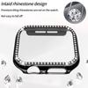 Glass+Diamond Watch Case for Apple Watch Series 8 7 6 SE 5 4 321 Screen Protector iWatch 45mm 41mm 44mm 40mm 42mm 38mm PC Cover