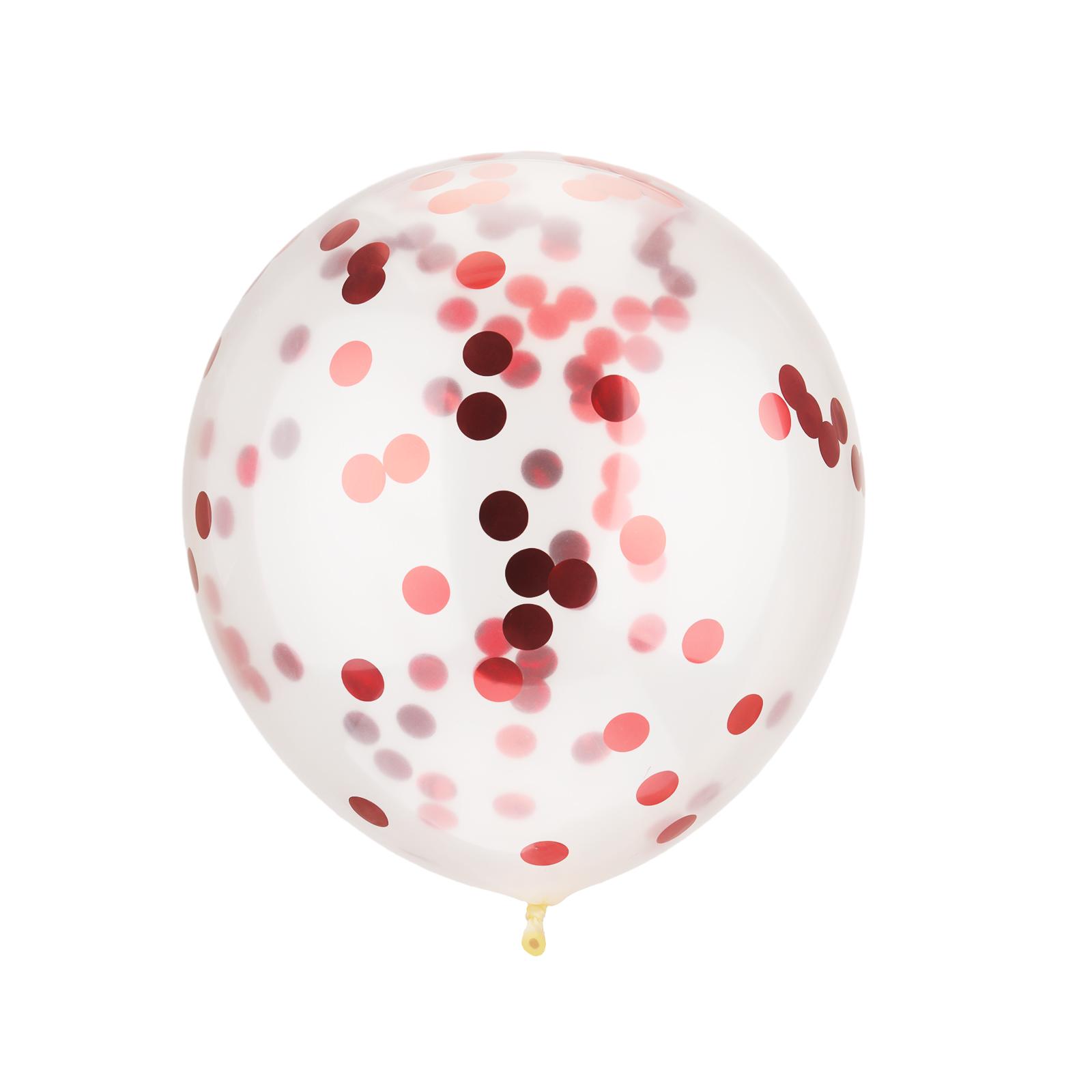 1pcs Set 12 Inch Pink Latex Clear Balloons Confetti Transparent Balloons For Birthday Party Confetti Balloons