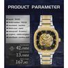 TEVISE Luminous Square Hollow Dial Men's Stainless Steel Waterproof Automatic Mechanical Watch Fashion Business Skeleton Watches