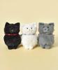 Bleu Bleuet Fluffy Cat Plush Stuffed Animal Toy, Mascot, Soothing, (White)