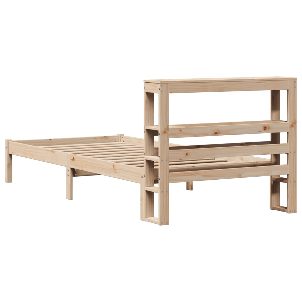 Vidaxl Rama Łóżka Bez Materaca, 75X190 Cm, Lite Drewno Sosnowe
