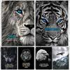 Animal Posters Eagle Lion Wolf Tiger Photo Canvas Printing Wall  Decoration Frameless  For Home Living Room  Decor