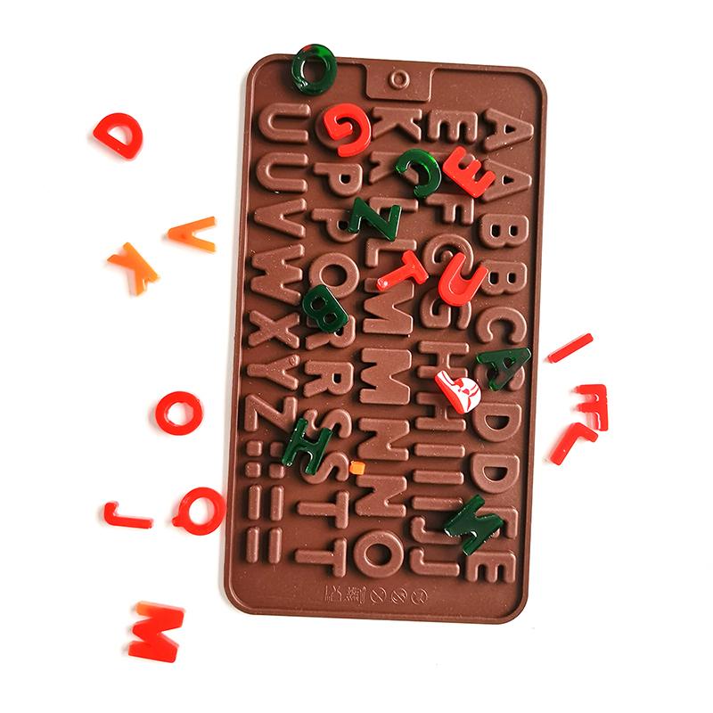 1Pieces English Letters And Numbers Chocolate Silicone Molds Letters Cookies Candies Cakes Decorations Outdoor Tableware