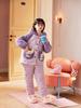 Girls' Kuromi Quilted Fleece Pajamas - Thick, Cute Autumn/Winter Home Wear (2025)