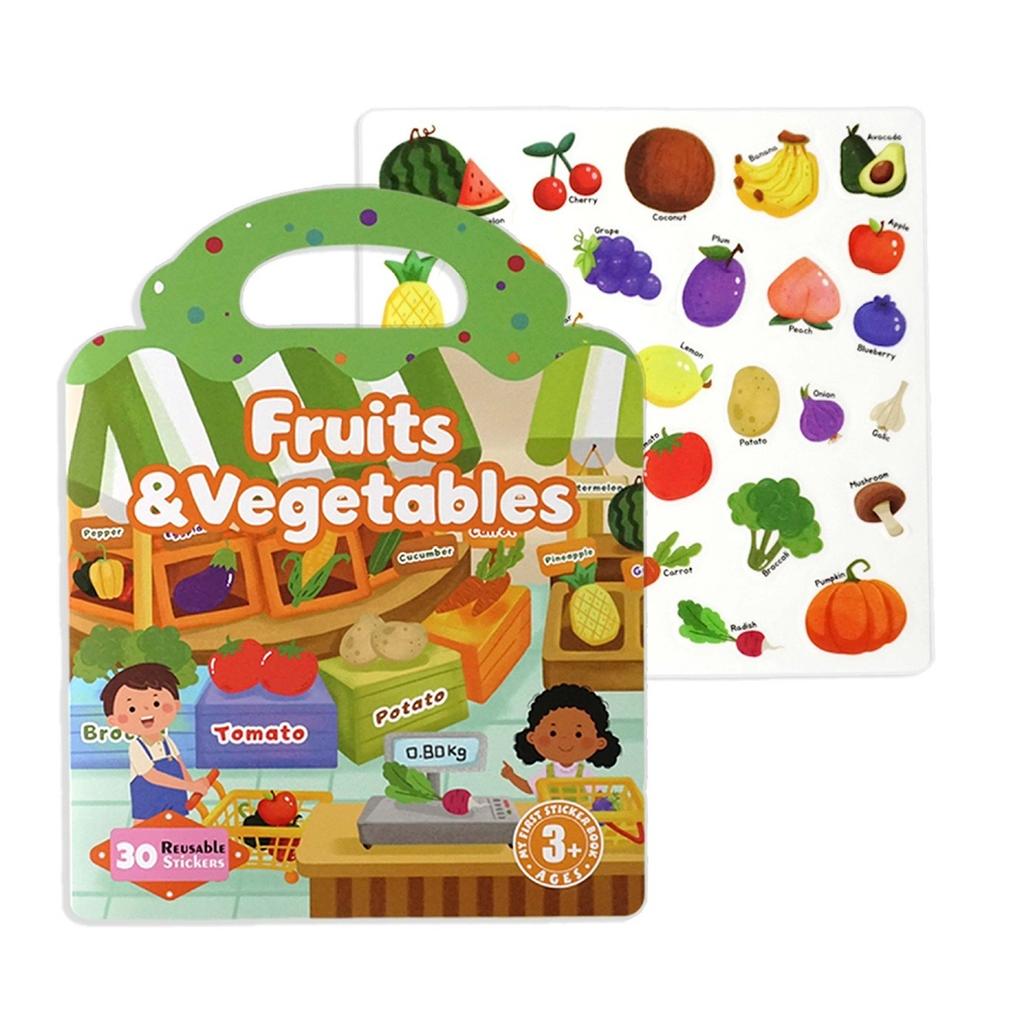 Montessori Quiet Book for Children Puzzle Word Recognition Early Education Enlightenment Stickers Toy Book for Kids