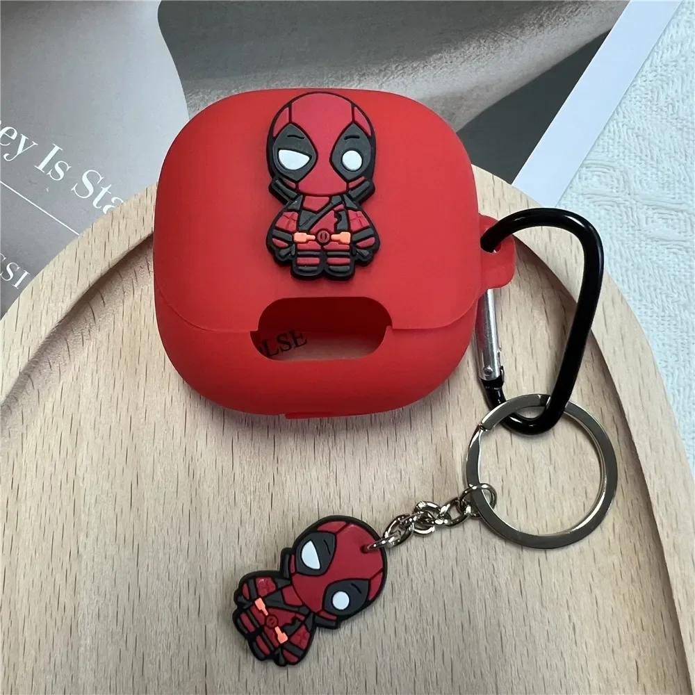 New For Anker Soundcore Liberty 4 NC Headphone Case Cartoon Silicone Blutooth Earbuds Charging Box Protective Shell With Keyring