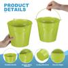 PATIKIL Small Metal Buckets with 6pcs Mini Galvanized Buckets for Party Green 7"x6.4" Handles, Crafts, Favors, Decorations,