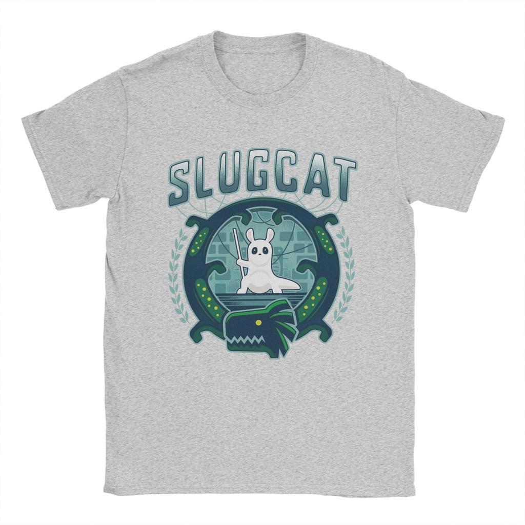 Slugcat Rain World T-shirts för Män Bomull Roliga T-shirts Rund Hals Spel Anime T-shirts Kortärmade Toppar Original
