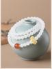 Xinjiang Hetian Mutton Fat White Jade Three-Circle Bead Bracelet Necklace