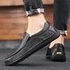 Large Size Leather Shoes Men's Breathable Men's Cowhide Soft-soled Comfortable Leather Shoes Korean Version Casual Men's Doudou Shoes