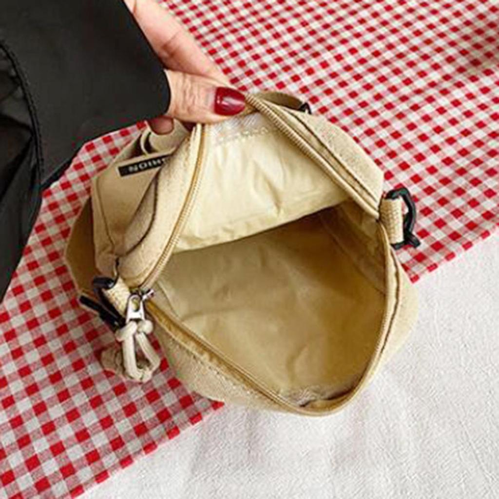 Mini Canvas Crossbody Pouch Fashion Lightweight Vertical Shoulder Bag for Women Versatile Everyday Small Square Bag