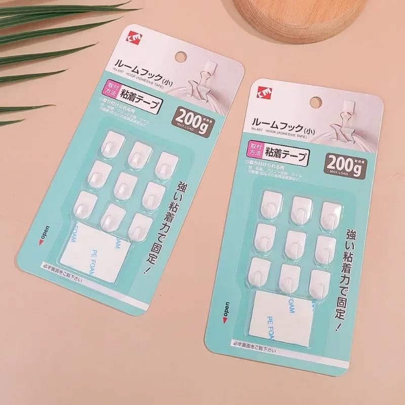 Mini Self Adhesive Hooks Kitchen Bathroom Storage Hook Non-marking Multi-Purpose Key Jewelry Hangers Home Storage Accessories
