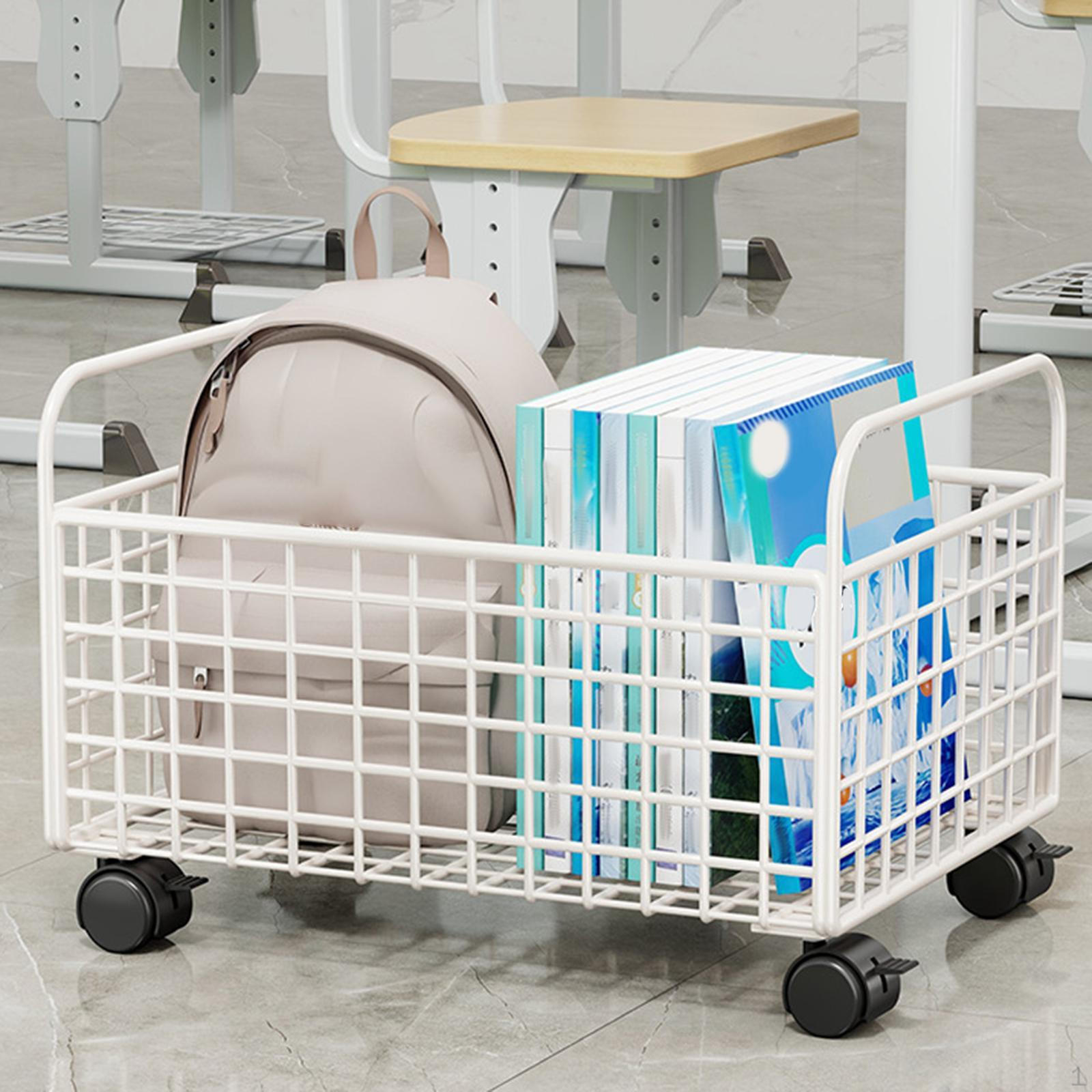 Металлическая сетчатая корзина для хранения тележка для хозяйственных нужд для организации книг и игрушек 25cmx38cmx26cm 2526₽