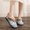Fashion Winter Fashion Round Toe Embroidered Cloth Shoes for Autumn Winter Simple Comfortable Daily Casual Women's Shoes