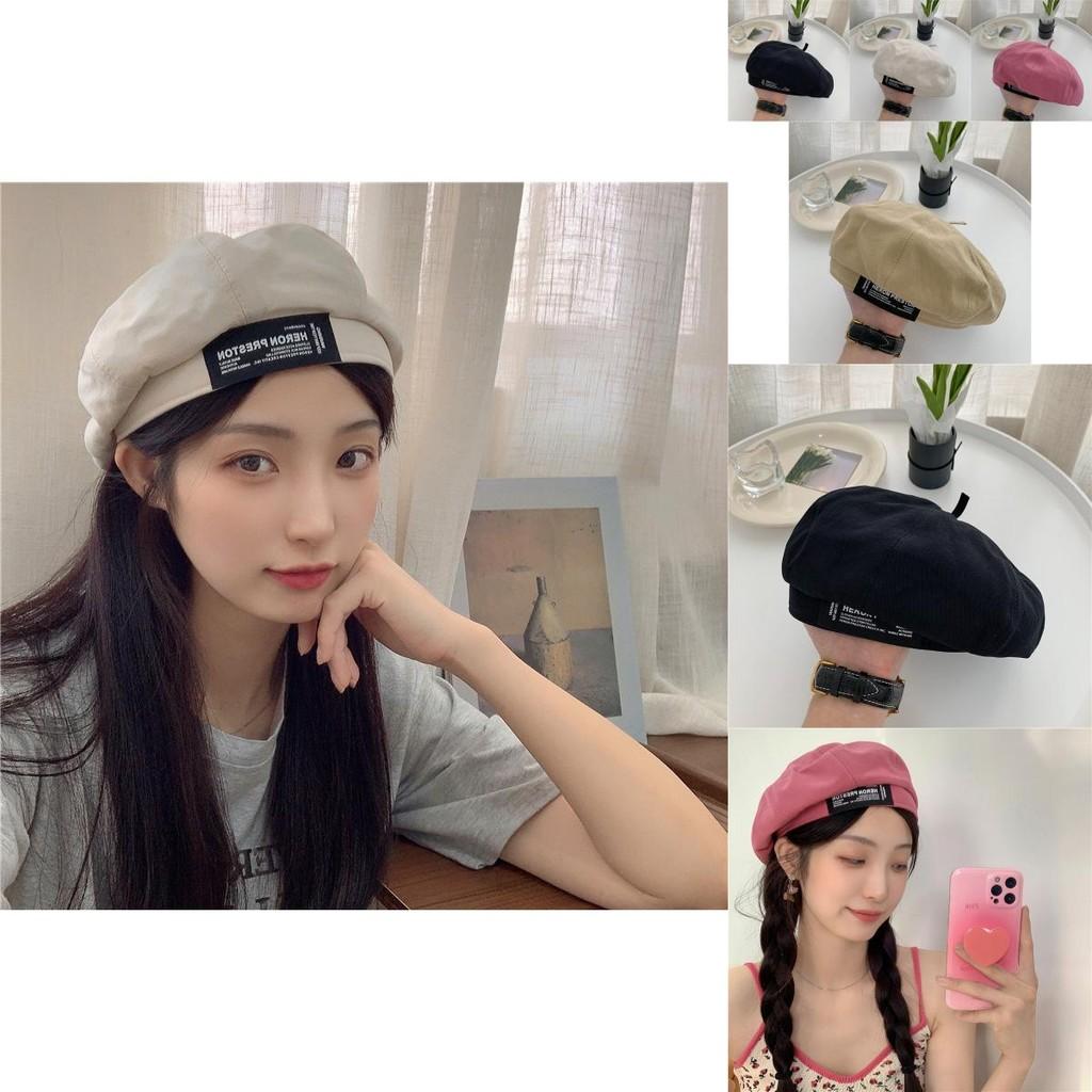 Retro-inspired Breathable Beret For Women In Rose Black Beige Khaki Versatile Cap