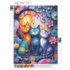 Cute Cats Full Round Drill Diamond Painting Kit DIY Sparkle Art Canvas for Adults Relaxing Craft and Home Decoration Gift Idea Set
