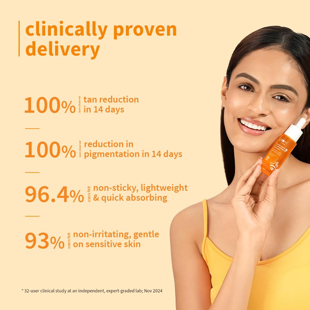 Plum 2% Alpha Arbutin & Hyaluronic Acid Face Serum 30 ml Pack | Brightens Skin | Fades Tan | Hydrating Serum