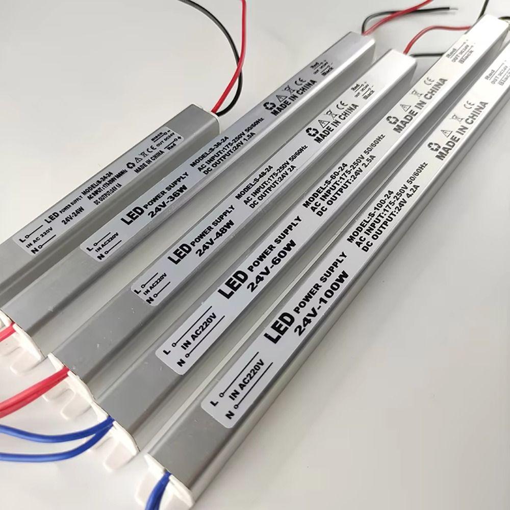 1 stk 24W 36W 48W 60W 100W LED-driver Strømforsyning Belysningstransformator For LED Lysstripe Lampe