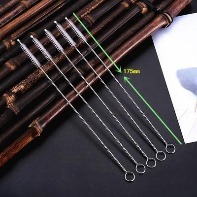 Escova Espiral de Aço Inoxidável 304 com Cerdas Macias para Mamadeiras, Canudos, Tubos de Ensaio, Chaleiras e Copos de Água