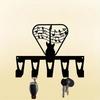 Vintage Music Theme Wall Mounted Guitar Note Key Hanger Iron Hook Organizer for Home Office Gift
