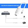 POE to Type C Adapter 48V to 5V 2.4A Type C Output High Efficiency ABS Protective Casing Over Current Protections