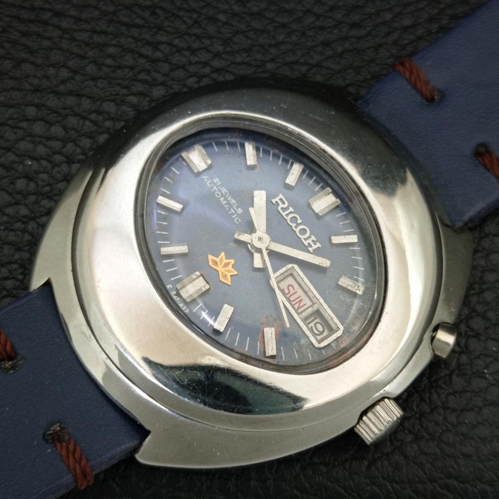 RARE VINTAGE RICOH R31 AUTOMATIC JAPAN MENS ORIGINAL DIAL WATCH a704722-1
