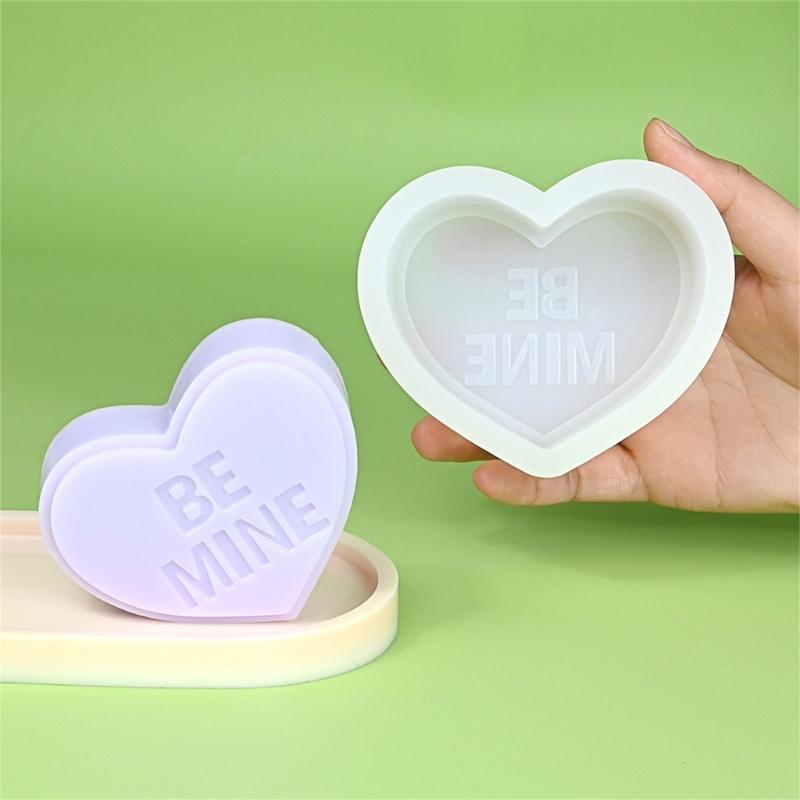 Valentinstag Herzform Silikon-Kerzenformen zur Kerzen- und Seifenherstellung Herzform Silikonformen für Schokoladenbacken