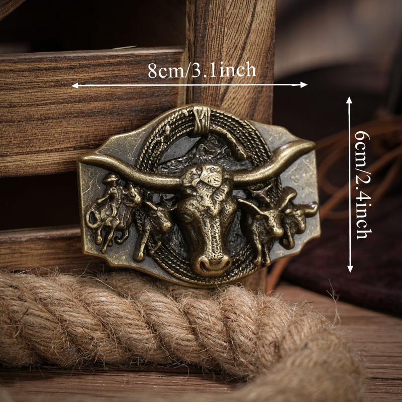 Western Belt Buckle Initial Vintage-Cowboy Rodeo Silver Large Belt Buckle For Men Women