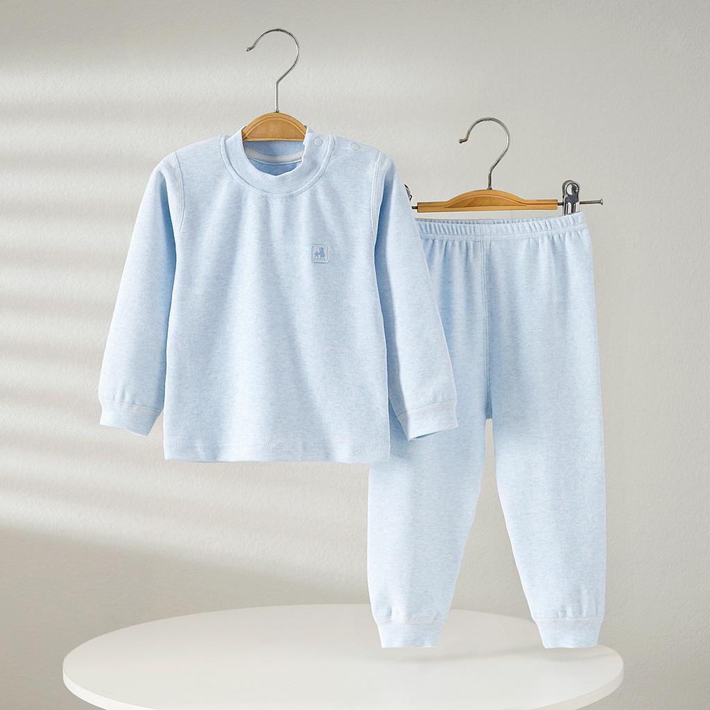 Children's Thermal Underwear Set: Cozy Fleece for Fall/Winter, Sizes 66-175, Pure Cotton, Unisex.