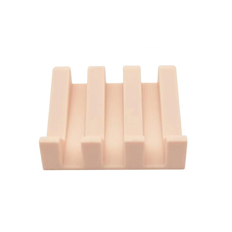 Creative Silicone Non-toxic Drain Soap Box Tilted Portable Easy Drying Soft Base Protection Washable Bathroom Household Items