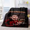Ac Milan Personalized Text Blanket Cozy Personalized Blanket Durable Comfort Suitable for Picnics Office Chair Livingroom Bedding