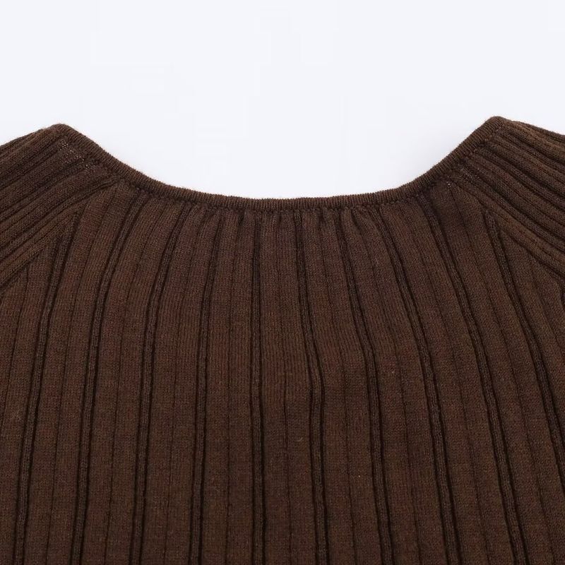 Za Autumn New Women clothes 2025 Western Style Fashion Simple Collar Buckle Long sleeve Top Half-Length Long dress Set