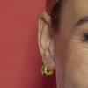 Boucles d'oreilles Luxenter femme en alliage métallique de couleur or avec finition en or jaune 18 carats - Modèle Metha