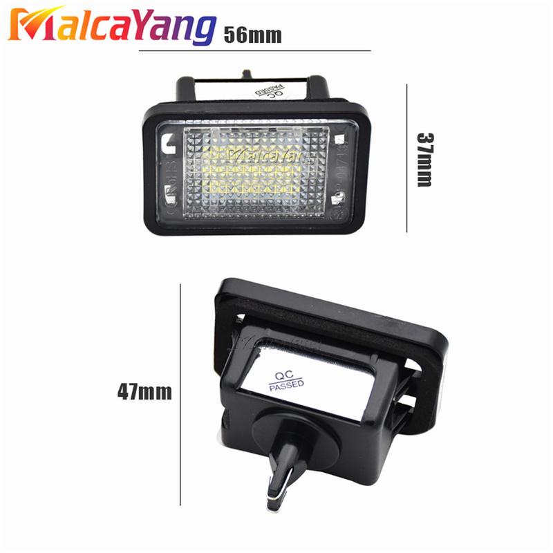 2 Pieces LED Number License Plate Light Lamp For Mercedes-Benz GL ML GLK GLA GLC GLE Class W176 W166 X156 X166 X204 X205 R172