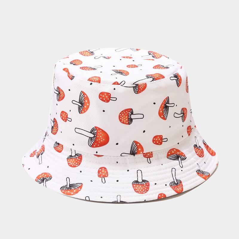 Sombrero de pescador con estampado creativo de vegetales para mujer, sombrero para el sol para exteriores, de verano, versátil