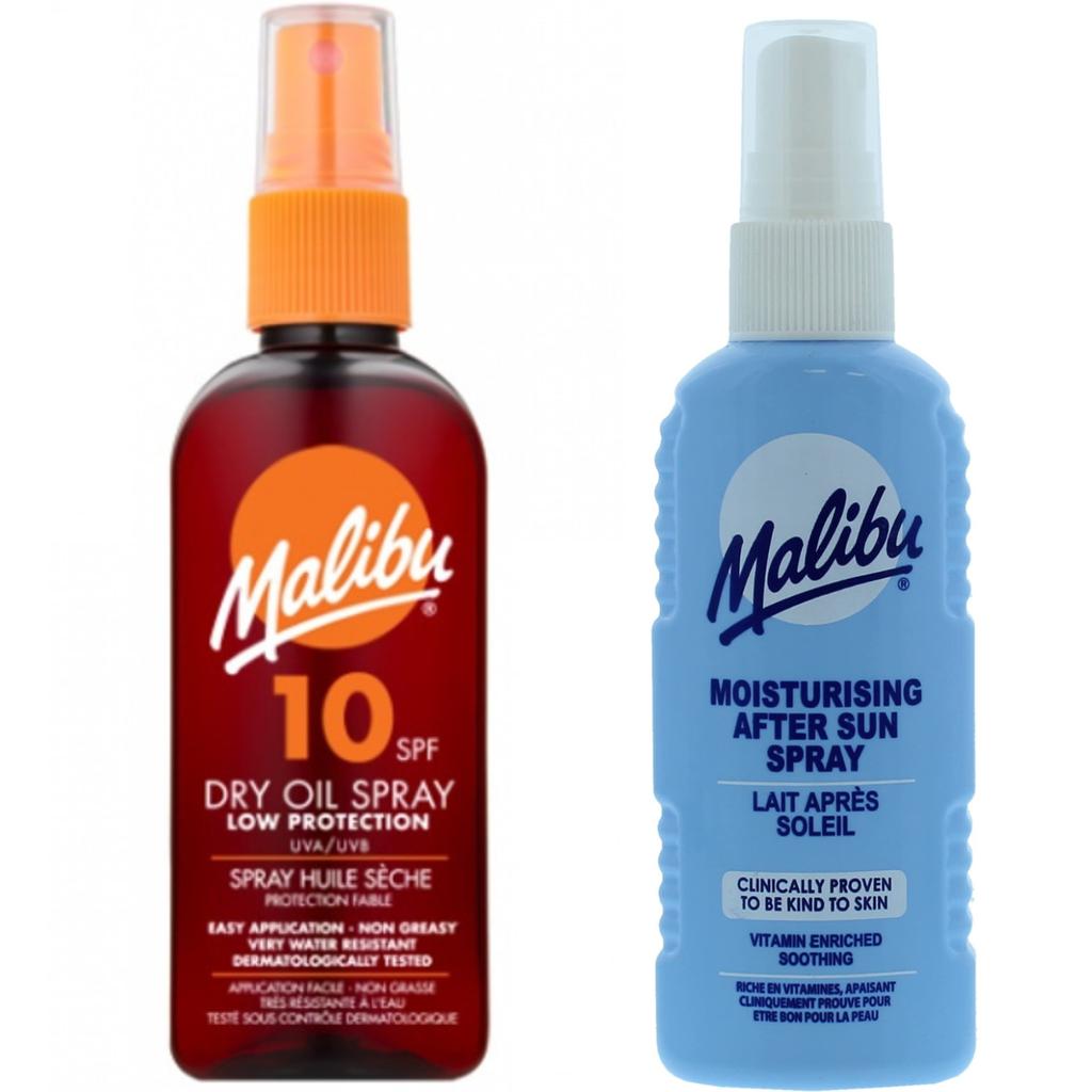 Malibu SPF10 Bronzing Oil 100ml + After Sun Spray 100ml