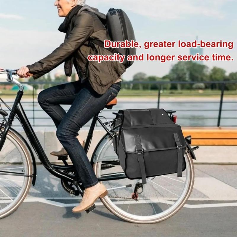Doppelseitige Fahrradtasche 30-40L Wasserdichte Doppelte Gepäckträgertasche mit Regenhülle für MTB Rennrad Faltrad E-Bike Fahrradzubehör