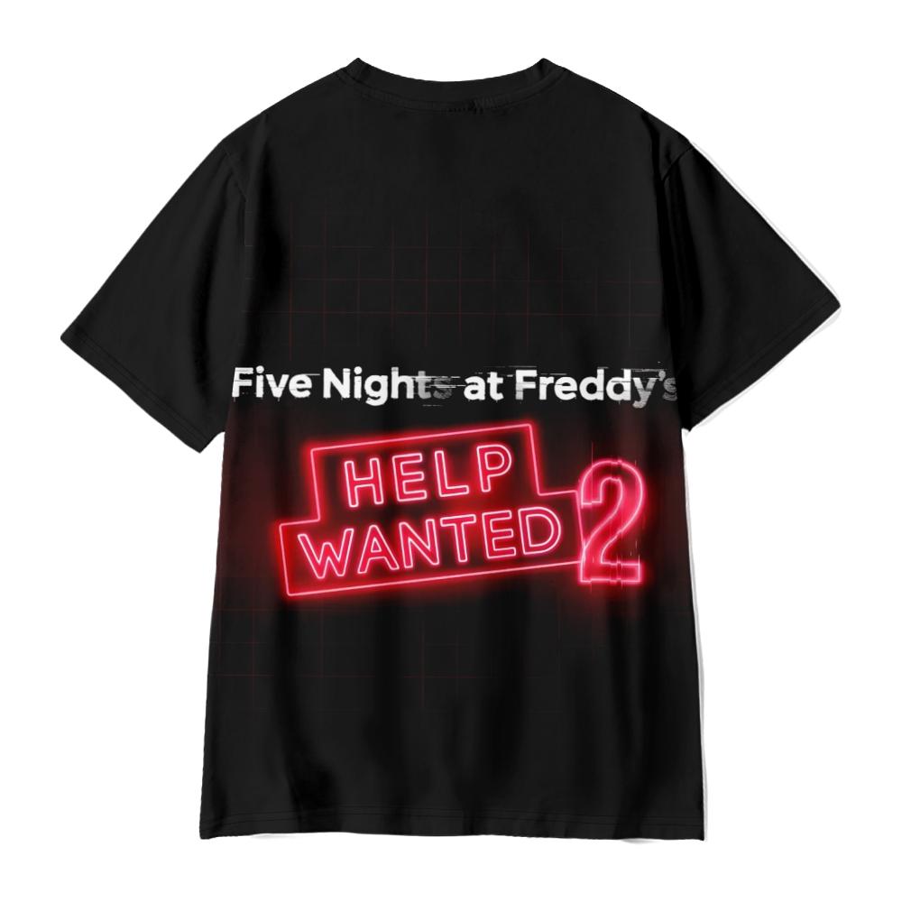 T Shirt for Men Summer Clothing Fitness Five Nights At Freddy's Printed O Neck T-shirt for Male Oversized New Men T-shirts Tops