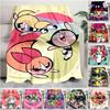 1 Stück Die Powerpuff Girls bedruckte Decke, Ganzjahres-Leichtdecke für Zuhause, Büro, Outdoor-Nickerchen, Multifunktionsdecke A10