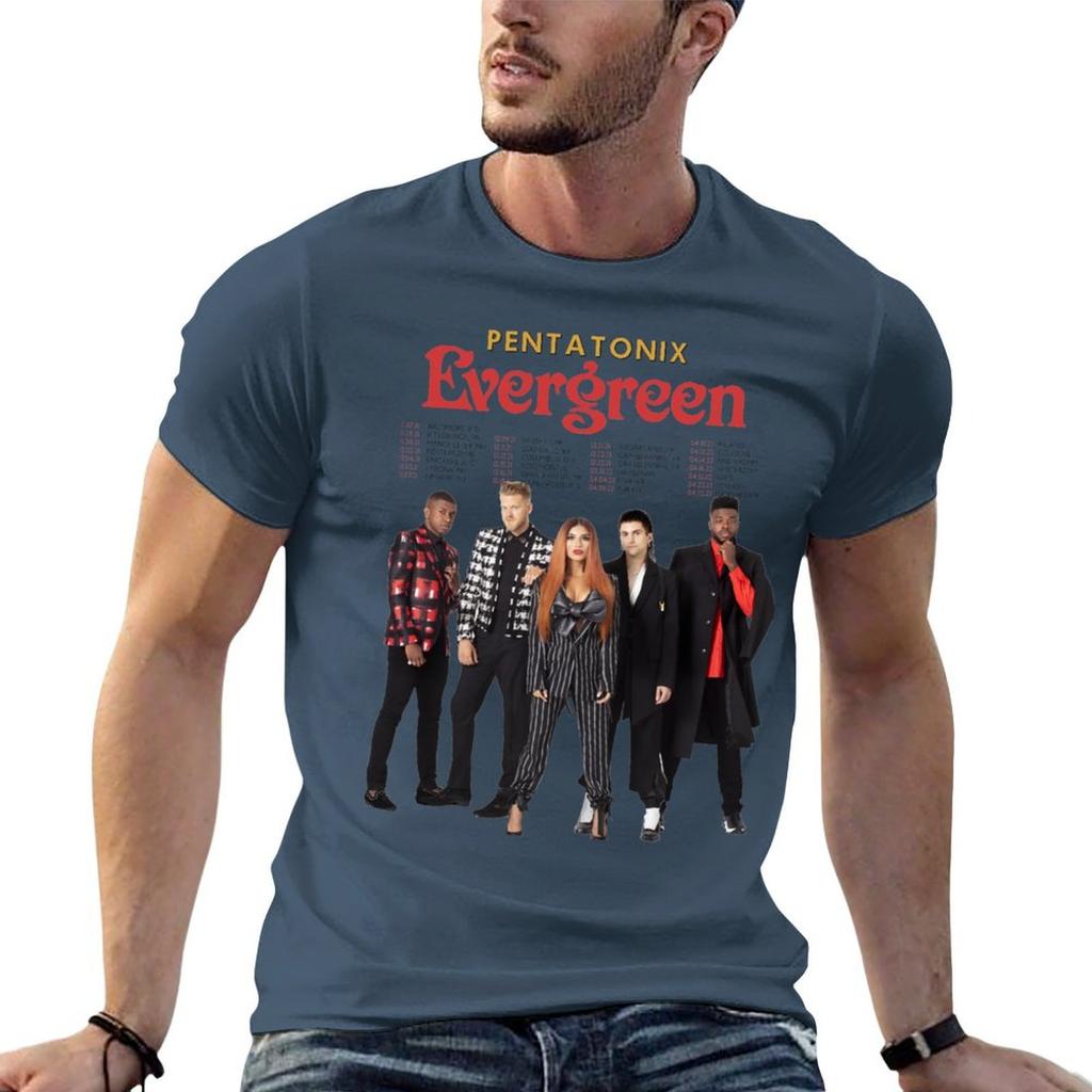 Pentatonix Christmas Evergreen TShirt Casual Light Summer Short Sleeve Top