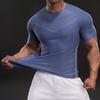 Summer New American Style Casual Short-sleeved T-shirt Fashionable Sports Slim Elastic Fitness Outdoor T-shirt