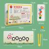 Wooden Clip Beads Games Montessori  Color Matching Parish Learning Set Fine Movement Training Educational  For