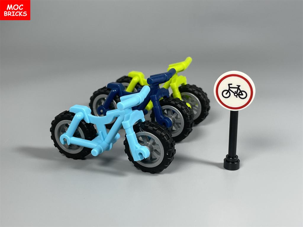 MOC Blocks Bike Bicycle Frame Mountain Biking Vehicle Motorcycle City Assembled Model Construction Block Classical Children Playthings Gift Idea