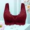 Plus Size Seamless Lace Push-Up Bra with Front Closure and Beautiful Back Design